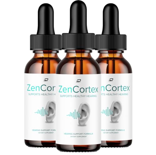 Indelo ZenCortex Tinnitus Ear Drops - ZenCortex 24 Zen Cortex Liquid Drops ZenCortex Reviews ZenCortex Drops for Ear Relief (3 Pack - 3 Month Supply)