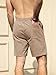 Hardaddy Mens Organic Stretch Corduroy Shorts Elastic Waist Drawstring Casual Summer Beach Lounge Short(Light Khaki M)