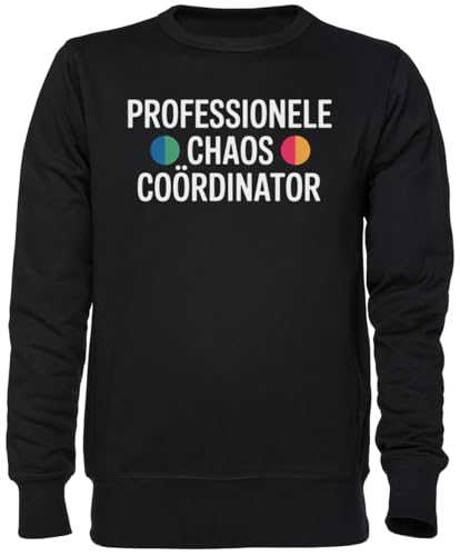 Sweat Chaoscoördinator Noir pour Homme et Femme en Molleton Confortable