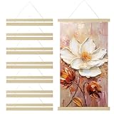 LANIAKEA 8Pack Magnetic Poster Hanger Frame 12x18 12x16 12x24 Poster Frames 12inch Light Wood Wooden Magnet Poster Frame for Photo Picture Canvas Art Print Wall Hanging