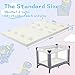 Jelumonpe Pack and Play Mattress 38"x26"x1.5",Trifold Portable Pack n Play Mattresses with Carry Bag，Waterproof Playpen Crib Mattress with Soft Breathable and Washable Cover for Baby Toddler/Animal
