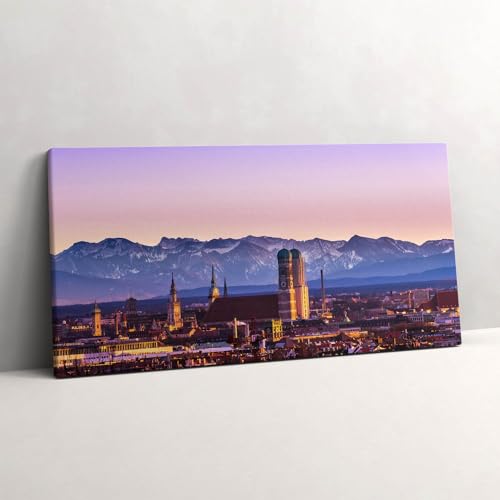 Murale d'art Alpes allemandes à Munich impression haute définition 100x50
