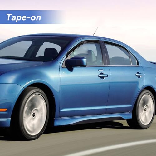 Image of Window Visors Rain Guards Shield for 2006-2012 Ford Fusion, Out-Channel Window Vent Wind Deflectors Visors Shades for 2007-2013 Lincoln MKZ, 2006-2010 Mercury Milan, 2006 Lincoln Zephyr