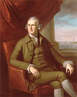Peinture à l'huile Charles Willson Peale Thomas Willing 1782 portrait 12x16 pouces