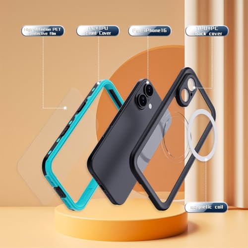 Coque étanche iPhone 16 Pro Max MagSafe antichoc intégrale bleu - 4