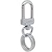 LABEN Classic Key Chain - Simple, Elegant, Durable Multi-ring Keychain (Chrome Silver)