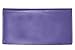 ili New York - Leather Checkbook Cover - Purple - Soft, Smooth Leather Checkbook Cover w/RFID Blocking Lining, ID Window, Cards Slots, & Pen Holder
