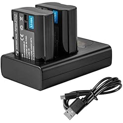 Nikon D7000 Bateria 2X EN-EL15 EN-EL15A Batería de Repuesto Compatible con Nikon d750 d7200 d7100 d800 d850 d810 d610 d500 Batería y More