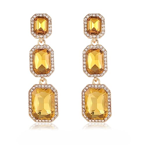 Boucles d'oreilles pendantes strass parfaites pour illuminer vos soirées et mariages