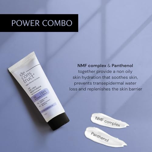 Image of Deconstruct Oil-Free Moisturizer | Non Sticky, Lightweight, Non-Comedogenic & Fast-Absorbing | Tested for 72H Hydration | For Oily, Acne-Prone & Sensitive Skin | 50gm (Pack of 2)