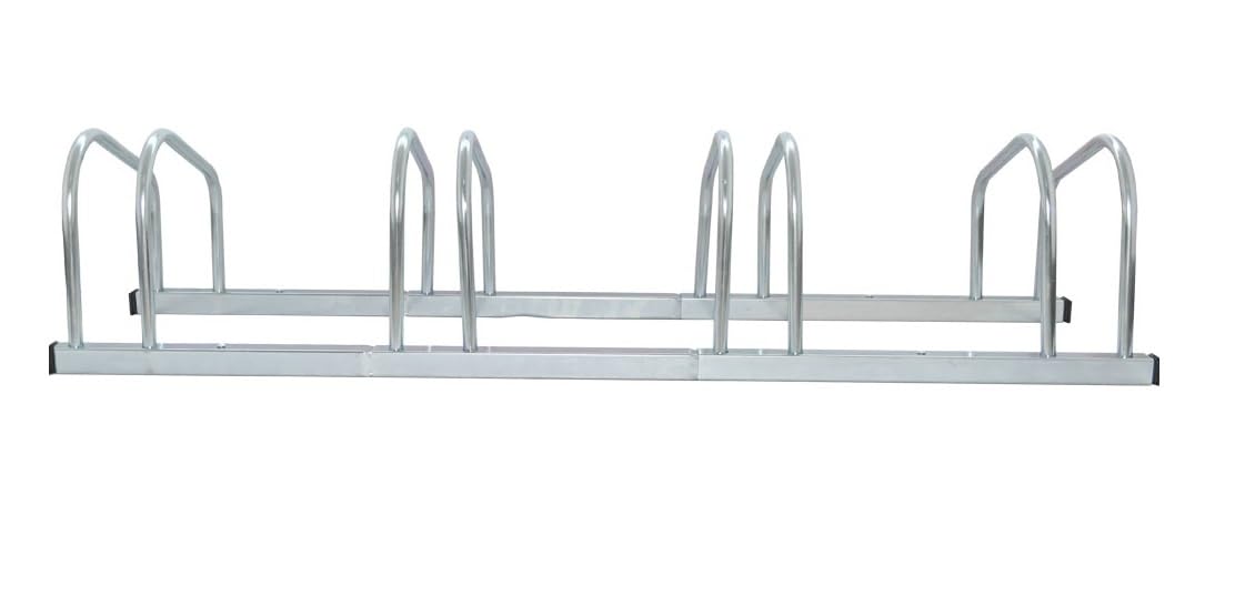 Unibos | Bike Bicycle Cycle Parking Rack Floor Stand Steel Pipe Storage Wall Mount Holder, Fits 4 Bicycles, Outdoor & Indoor Use (Bike Stand For 4)