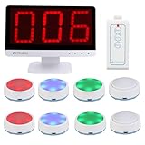 Retekess TM101 Game Show Buzzer System,Family Feud Buzzer, Add Up to 32 Buttons,262ft, 8 Jeopardy Buzzers for Classroom School Competition