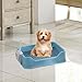 Dog Litter Pan Indoor Potty Tray with Spoon Small Animal Toilet Box for Small Dogs Ferrets Bunny Small Animals, Blue