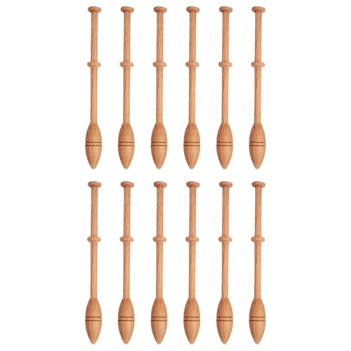Jubilofex Fournitures De Fabrication De Aux Fuseaux – 12 Navettes De Tissage en Bois, Canettes D'aiguille, Navette De Frivolité De Dentelle, Bobines De pour...