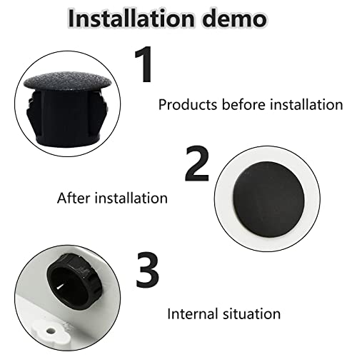 Image of 10mm Black Hole Plugs Plastic Flush Type Hole Plugs Snap in Locking Hole Tube,Tube Fastener Cover,Round Snap in Type Locking Furniture Hole Plugs,Panel Theft-Proof Door Plug(100pcs)
