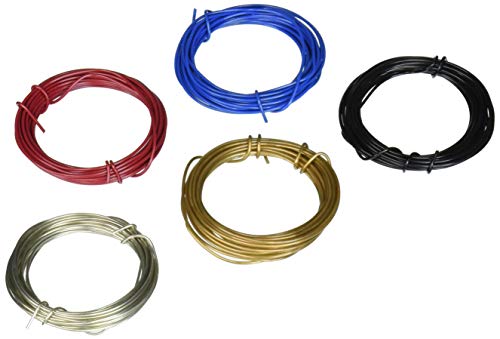 Toner Plastic Coated Fun Wire Value Pack 9 Foot Coils-22 Gauge Primary 5/Pkg
