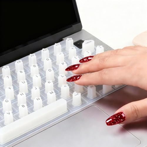Funda para teclado de MacBook compatible con M1 M2 M3 M4, protector duradero para uñas largas. 3