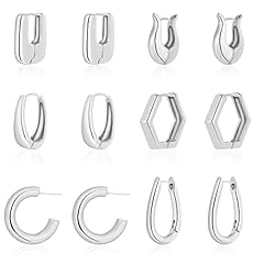 6 silver earrings