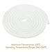 PATIKIL 6.57ftx1/4 Wood Stove Gasket Rope, Fiberglass Round Braided Rope High-Temperature Stove Gasket Seal for Boiler Furnace Oven Kiln Casting, White