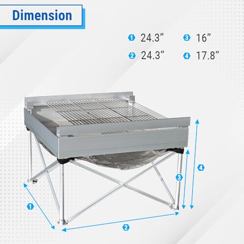 Easy Setup Portable Pop-Up Fire Pit & BBQ Grill Lightweight, Compact Design by Syneticusa - Image 7