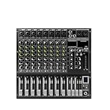 DJ-Controller, 8-Kanal-DJ-mixer mit 256 DSP-Halleffekten, BT 5.0-USB-Mixer, USB for PC-Aufnahmemikrofone