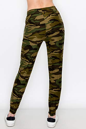 ALWAYS Women Drawstrings Jogger Sweatpants - Super Light Skinny Fit Premium Soft Stretch Camo Military Army Pockets Pants M - image 4