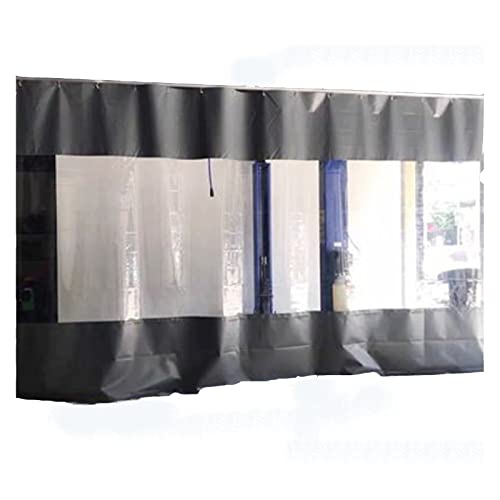 Lona impermeable transparente y resistente de PVC para cortina divisoria exterior 2