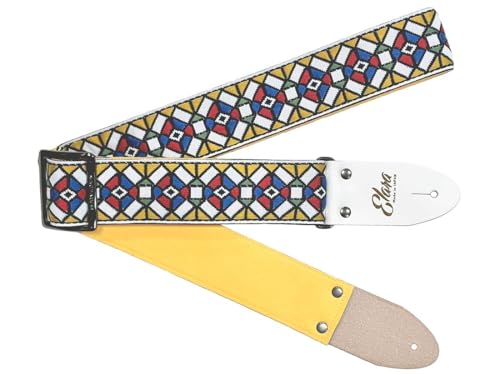 Elara Straps [�G�����X�g���b�v] Stained Glass Straw Yellow Ultrasuede ���������ȃv���d�l�̃M�^�[�X�g���b�v