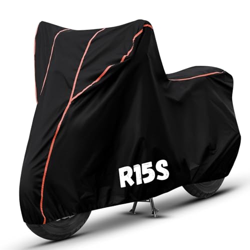 Image of Bike Cover for R15S 100% Waterproof, Dustproof & Scratch Resistant| Fully Bottom Elastic UV Resistant Heavy Duty Body Cover | All Weather Outdoor Use