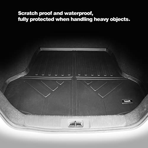 Cacarolls Floor Mats & Trunk Mat Set Compatible For Mazda Cx-30 2023 2022 2021 2020 Accessories All Weather Mat Front & 2Nd 2 Row Seat & Cargo Liners Black(Fwd Only) #TOP5