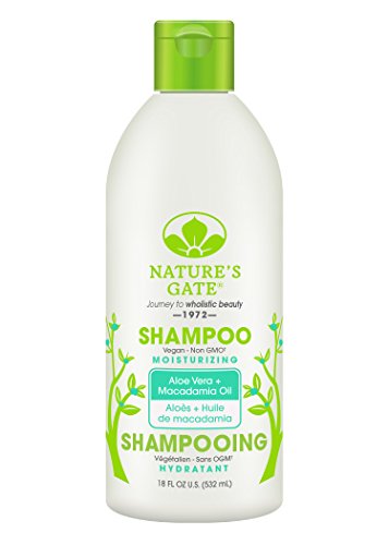 Nature's Gate Natural Aloe Vera and Macadamia Oil Moisturizing Daily Shampoo for Normal to Dry Hair, Jojoba Oil; Vegan, Non GMO, Gluten Free, Soy Free, Paraben Free, Cruelty Free, 18 Ounce (Pack of 4)