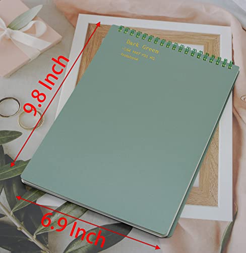 Top Bound Spiral Notebook, 4 Pcs 4 Color 9.8 Inch X 6.9 Inch B5 Size Thick Plastic Hardcover 7Mm College Ruled Paper 80 Sheets (160 Pages) Journal For School And Office Supplies (4 Pcs B5) #TOP3