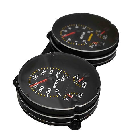 1968 Camaro Analog Gauge Panel Direct Replacement, Black Faceplate, GPS Speed, Water & Oil Press Sending Units Included AP4000-S9020