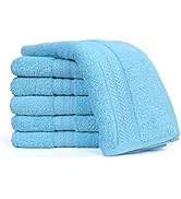 AKTI Premium Hand Towels for Bathroom,16x30 inches, 580 GSM, 6 Piece Set Cotton Towel, Soft & Flu...