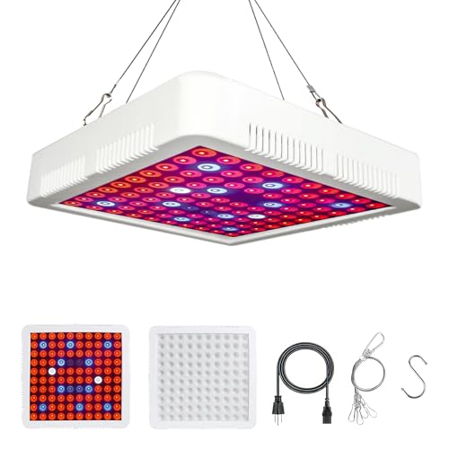 Image of GT-Lite Plant Growing Lamps, Garden LED Grow Light, Wide Spectrum Grow Flat Light Promotes Plant Growth, Damp Rated, Equivalent for 300 Watt