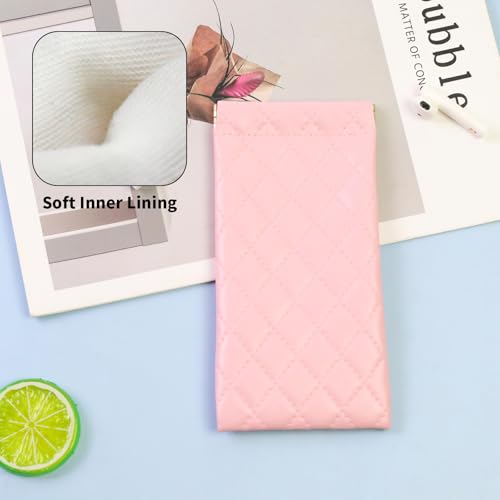 Image of Double Eyeglass Case Soft Dual Glasses Case for Women Men Travel Squeeze Top Sunglasses Cases Eyeglasses Pouch