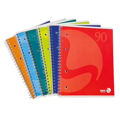 BM BeMore Blocco Spiralato A4 - 60 Fogli Quadretti 5mm, Carta 90 G/mq, 5 Pezzi - Foto 3