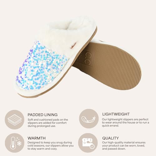 C.C Multi-Option Colorful Slip-On Slippers With Faux Fur Lining Indoor-Outdoor House For Women2