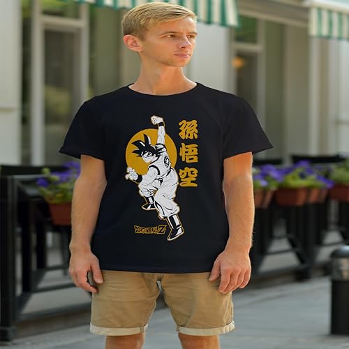 Comic Studio Dragon Ball Z Camiseta | Goku | Printed | Negro | S T-Shirt, Unisex