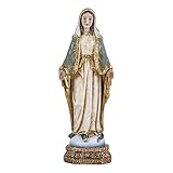 Las medidas son aproximadas. Arte Pesebre Imaginería Religiosa Virgen Milagrosa Tela repujada, 20 cm