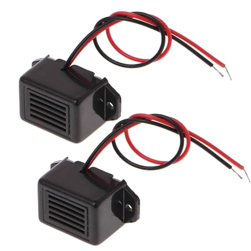 2 Stück DC 12V Elektronischer Summer, Mini Alarm Buzzer mit Konstantton, Vielseitiger Signalgeber für Sicherheits und Warnsysteme