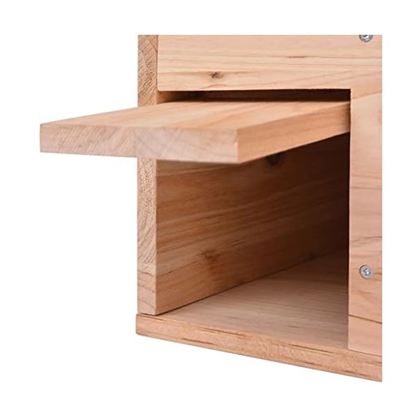 vidaXL Holz Igelhütte mit Labyrintheingang Igelhaus Igelhotel Winterquartier – Bild 6
