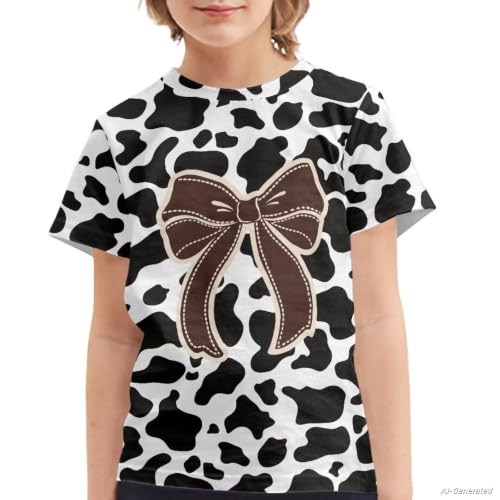 Image of Renewold Kids Novelty T-Shirt for Girls Boys Short Sleeve Crewneck Summer Tee Soft Breathable Graphic Shirt for Age 2-16