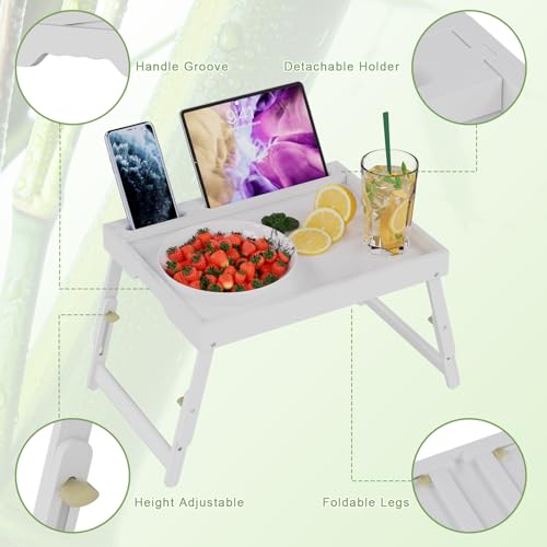 Plateau de lit pour manger pliable et support ordinateur portable réglable