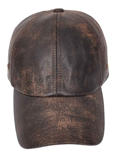 Casquette de baseball en cuir imperméable et réglable toutes saisons - 5