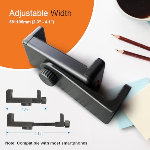 Image of Amazon Basics Rotating Mobile Holder with Adjustable Screw and 360 Swivel, for Any Tripod, Ring Light, Phone, Camera, and Video Camera, Ideal for Videographers and Photographers