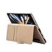 Samsung Galaxy Z Fold 4 Wallet Case, Ultra Slim Luxury Litchi Grain Genuine Leather Phone Cases Cover with Pen & Card Slot Holder 7.6