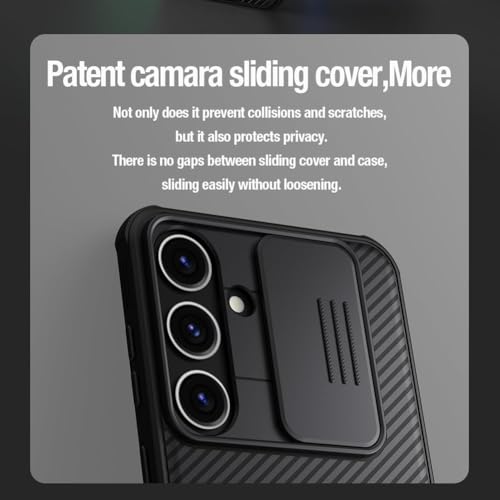 Image of Nilkin Classic Series Compatible for Samsung S24 Plus Case with Camera Cover, [Camera Lens Protector] [Scratch-Resistant] [360 Full Protection] Shockproof Slim Phone Case (Black, S24plus)