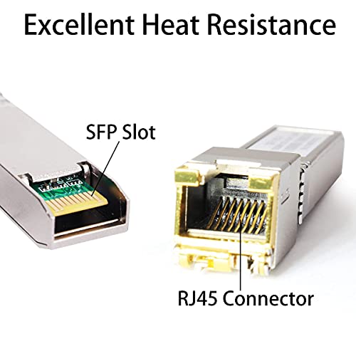 Image of 2PCS 1000BASE-T Gigabit SFP to RJ45 Copper Ethernet Modular Transceiver for Cisco,Meraki,Ubiquiti,D /TP Link,Supermicro,Netgear,Broadcom, 1.25G SFP-T CAT5E /CAT6 up to 100m Mikrotik S-RJ01