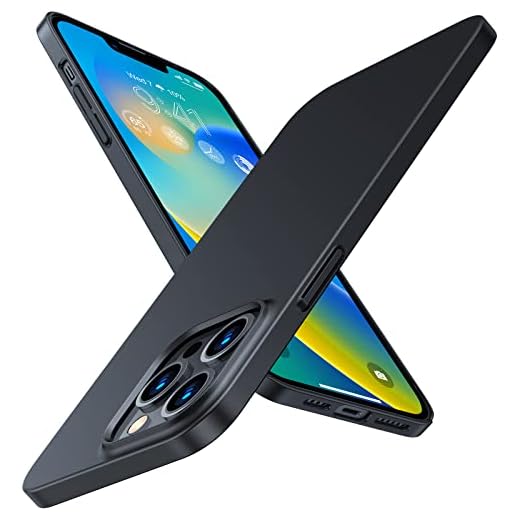 TORRAS Slim Fit Compatible for iPhone 13 Pro Case 6.1 Inch, [Never Yellowing] Ultra Thin Super Lightweight Matte Hard PC Slim Thin Protective Phone Case for iPhone 13 Pro, Space Black